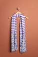A wholesale clothing model wears kam13385-marine-pattern-women's-shawl-lilac, Turkish wholesale  of 