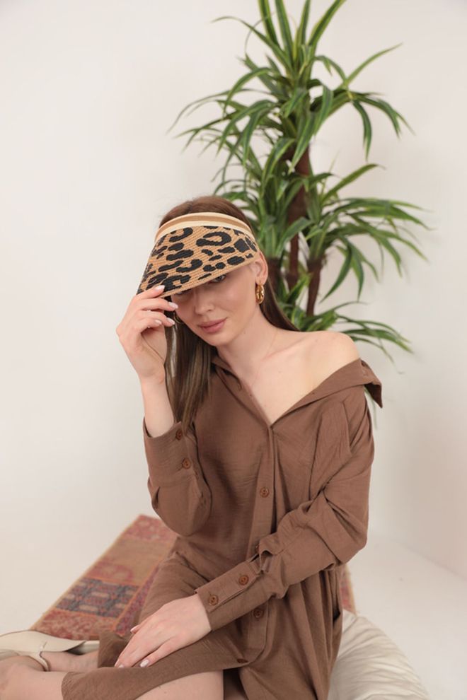 Ilia Stroluipaardhoed Met Klep Camel Groothandel Kleding 0