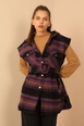 Ein Bekleidungsmodell aus dem Großhandel trägt 26494-vest-purple, türkischer Großhandel  von 