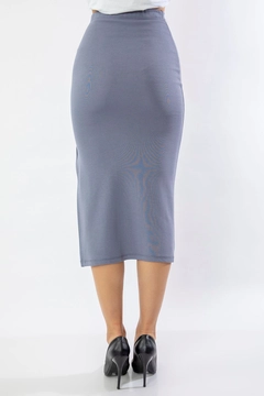 Una modelo de ropa al por mayor lleva 22692 - Skirt - Baby Blue, Falda turco al por mayor de Kaktus Moda