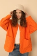 Модель оптовой продажи одежды носит 38945-jacket-orange, турецкий оптовый товар  от .