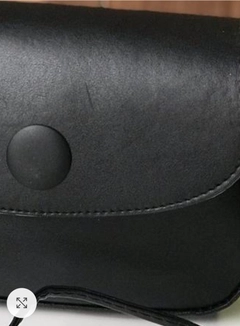 A wholesale clothing model wears KUX10029 - Kuxo Button Detailed Shoulder Bag, Turkish wholesale Bag of Kuxo