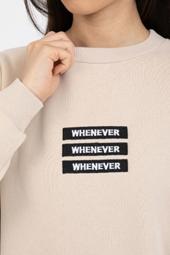 عارض ملابس بالجملة يرتدي 37299 - Whenever Design Sweatshirt، تركي بالجملة قميص من النوع الثقيل من Kuxo
