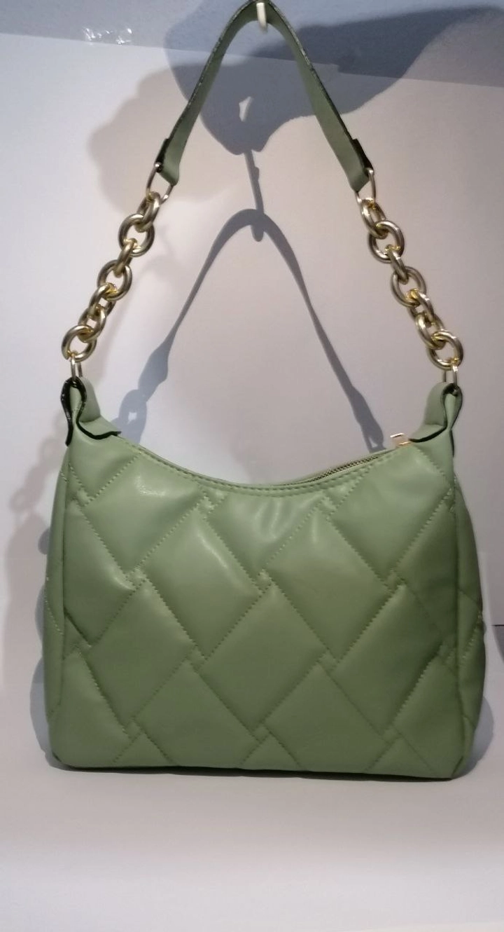 A wholesale clothing model wears 40120 - 55 Shoulder Bag, Turkish wholesale Bag of Kuxo
