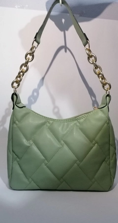 A wholesale clothing model wears 40120 - 55 Shoulder Bag, Turkish wholesale Bag of Kuxo