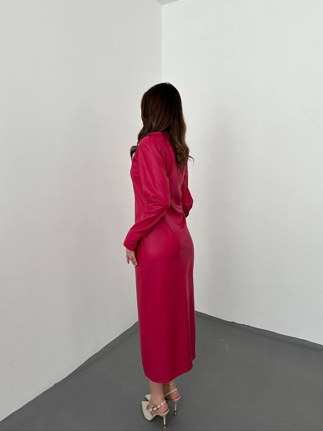 L&C Claret Red Elegant Sexy Formal Shirt Dress Wholesale Clothing Sexy