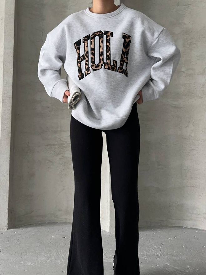Ilia Felpa Oversize Grigio Abbigliamento all'ingrosso Casuale