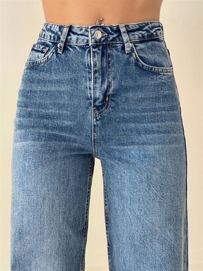 LACARINO High Waist Blue Nita Jeans Wholesale Clothing Fall