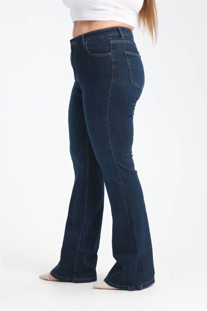 LACARINO High Waisted Bell bottom Dark Blue Jeans Wholesale Clothing Fall