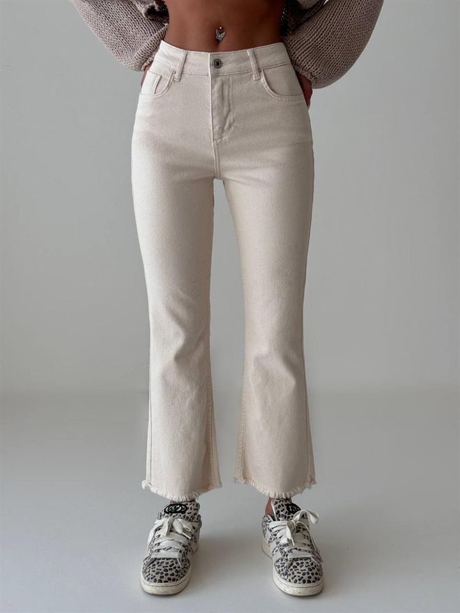 LACARINO Calça Jeans Mini Flare Natural Roupas por atacado Aniversário