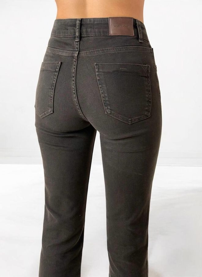 LACARINO Mini Flare Jeans Dark Brown Wholesale Clothing 4