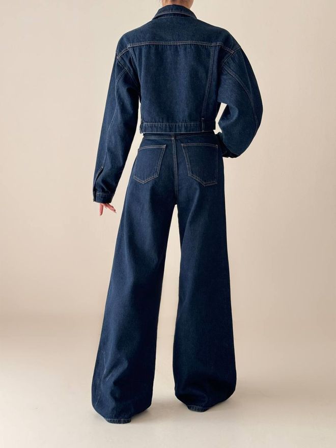 LACARINO Rinse Denim Jacket With Pocket Flap Detail Wholesale Clothing 2