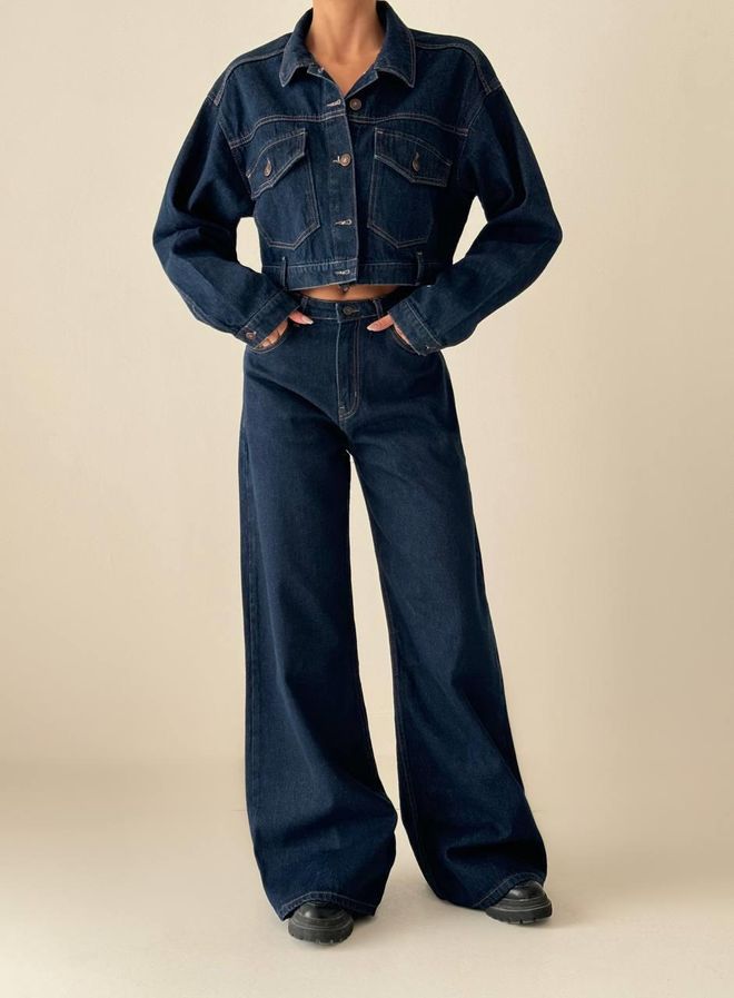 LACARINO Rinse Denim Jacket With Pocket Flap Detail Wholesale Clothing Winter