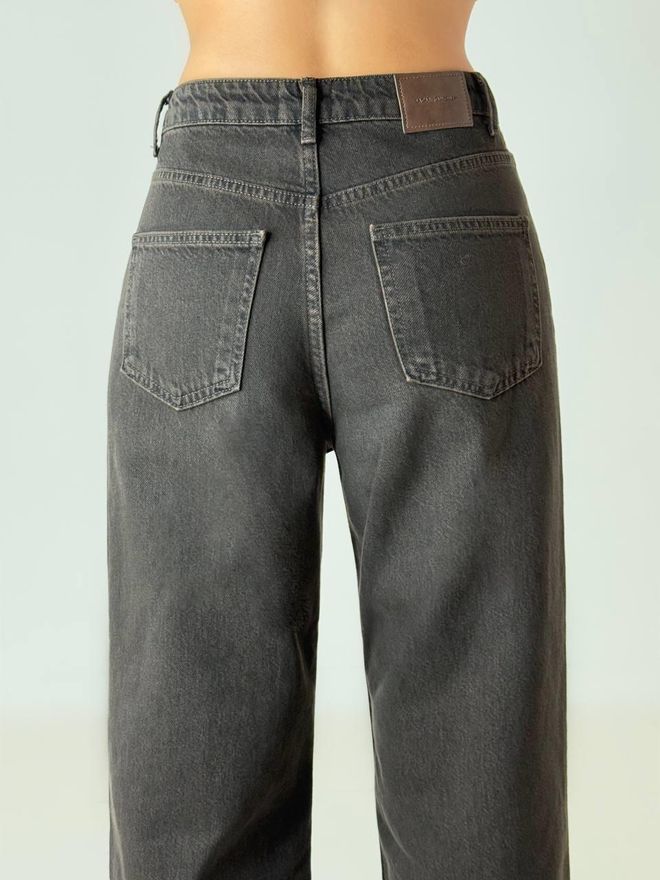 LACARINO Pantaloni De Jeans Maro Cu Picioare Late Îmbrăcăminte cu ridicata De stradă