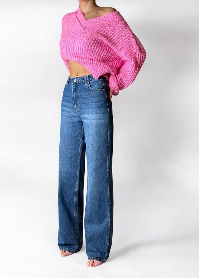 LACARINO Γυναικεία Μπλε Τζιν Υψηλής Μέσης Χονδρικό εμπόριο ενδυμάτων Casual