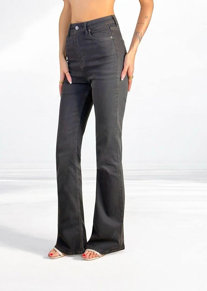 LACARINO High Waist Spanish Leg Dark Blue Jeans Wholesale Clothing Birthday