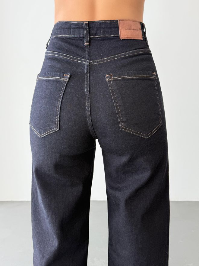 LACARINO Jeans De Enxágue Detalhado Com Borla De Cintura Alta Roupas por atacado 5