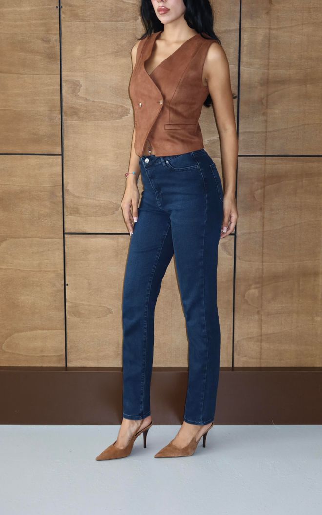LACARINO Vaqueros Mom Azul Casual Elegante Ropa al por mayor Casual