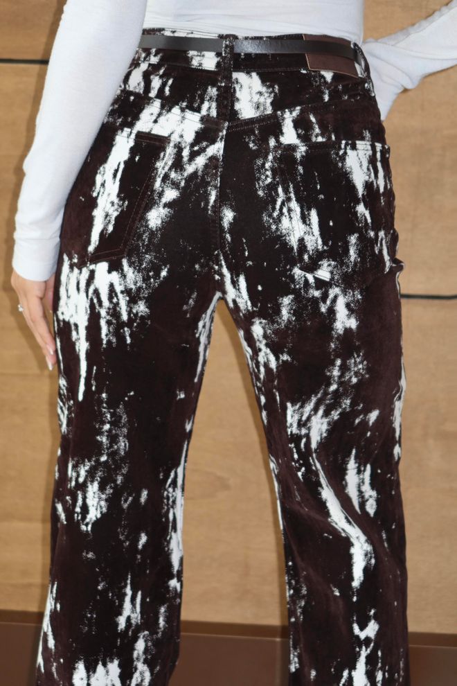 LACARINO Czarne Jeansy Mama Wysoki Stan Szeroka Nogawka Codzienne Hurtowa sprzedaż odzieży 5