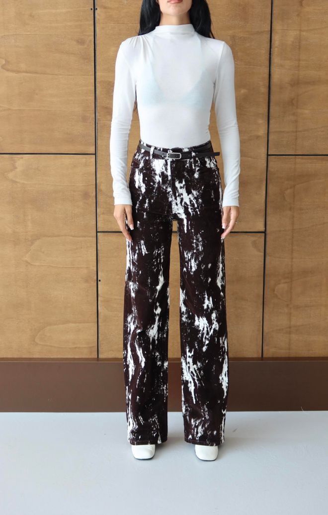 LACARINO Czarne Jeansy Mama Wysoki Stan Szeroka Nogawka Codzienne Hurtowa sprzedaż odzieży Praca