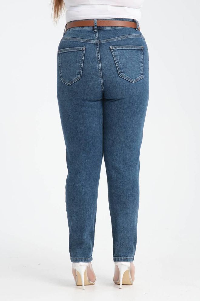 LACARINO Τζιν Μπλε Casual Plus Size Μαμά Ψηλόμεσο Skinny Χονδρικό εμπόριο ενδυμάτων 4