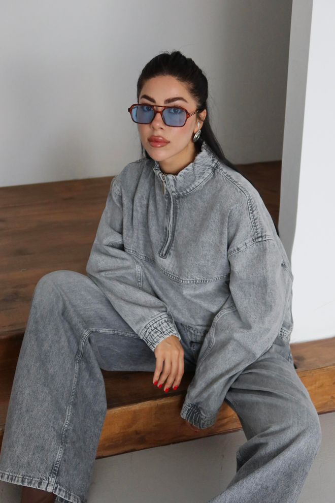 LACARINO Серый Повседневный Оверсайз Жилет С Наклонным Карманом И Застежкой На Молнию Обычной Длины Оптовая продажа одежды Весна