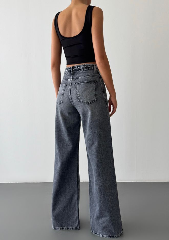 LACARINO Γκρι Casual Streetwear Vintage Ρετρό Τζιν Χονδρικό εμπόριο ενδυμάτων Σοδειά