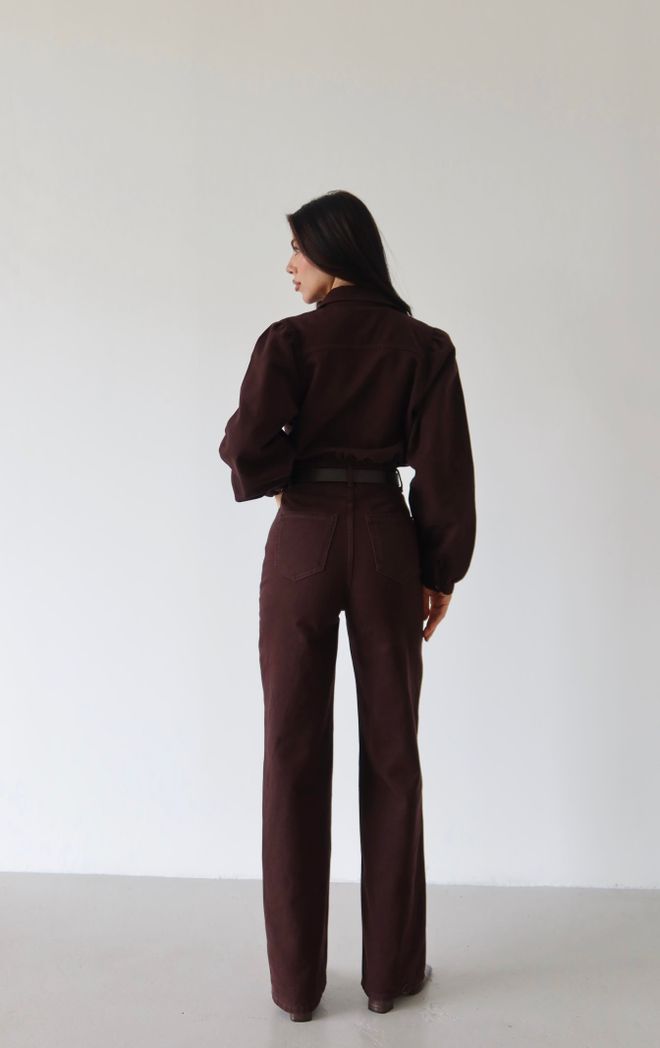 LACARINO Brown Casual Formal Elegant Vintage Jumpsuit Wholesale Clothing 5