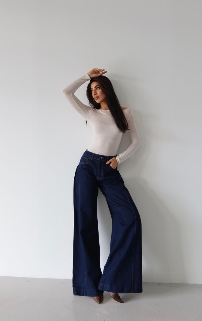 LACARINO Blugi Albastru Casual Retro Vintage Elegant Îmbrăcăminte cu ridicata Toamnă