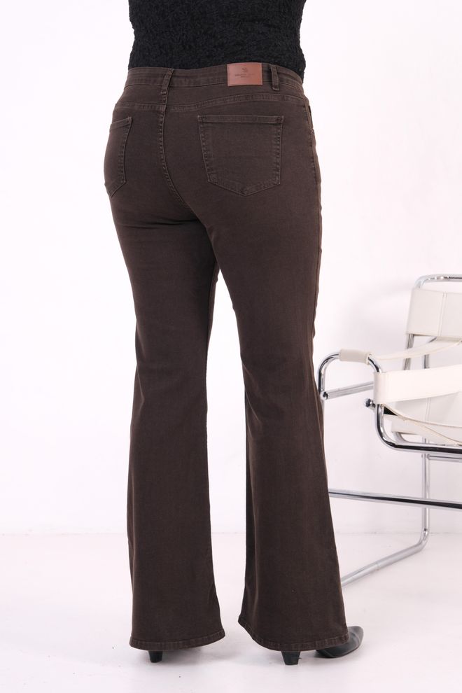 LACARINO Brown Casual Elegant Jeans Wholesale Clothing Cocktail