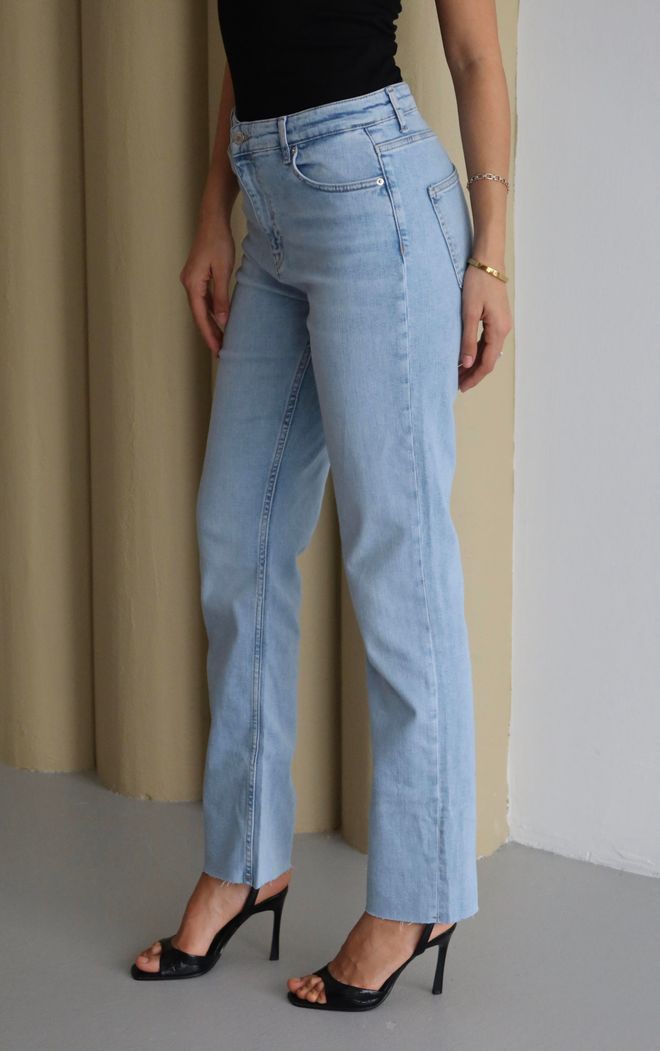 LACARINO Blue Jeans Mom High Waist Casual Streetwear Wholesale Clothing Sexy