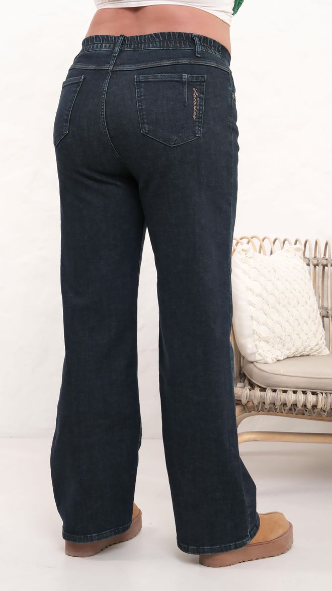 LACARINO Navy Blue Casual Plus Size Mom Jeans Wholesale Clothing Vintage