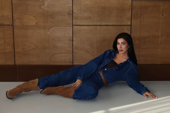 LACARINO Синий Повседневный Комбинезон С Карманом С Клапаном И Застежкой На Пуговицы Оптовая продажа одежды Падают осенью