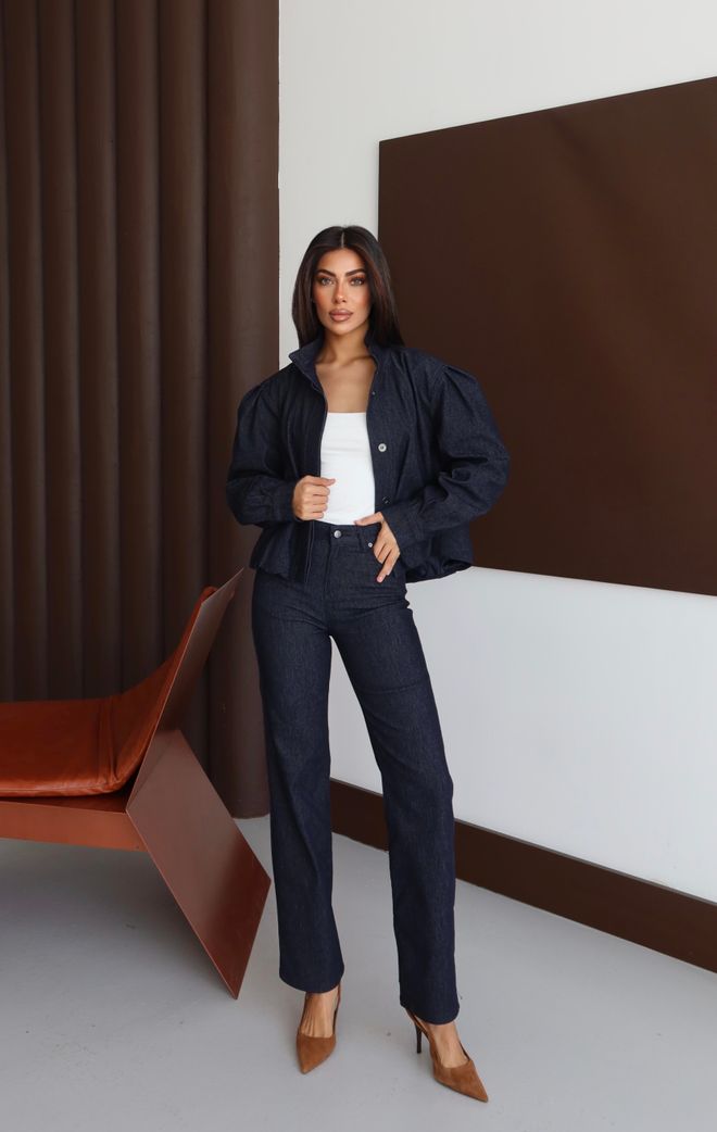 LACARINO Azul Marino Elegante Blazer De Un Solo Pecho Chaqueta Ropa al por mayor Antiguo