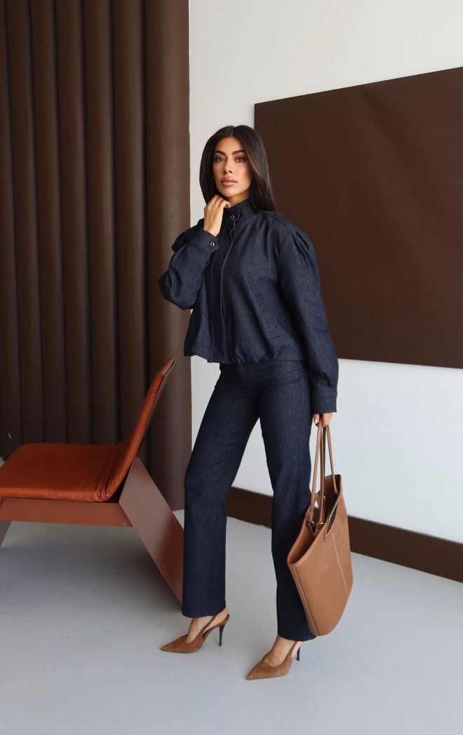 LACARINO Azul Marino Elegante Blazer De Un Solo Pecho Chaqueta Ropa al por mayor Salón