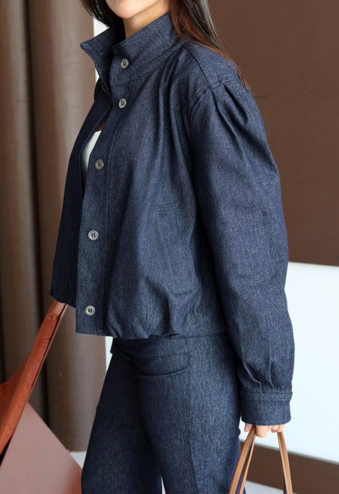 LACARINO Azul Marino Elegante Blazer De Un Solo Pecho Chaqueta Ropa al por mayor 5