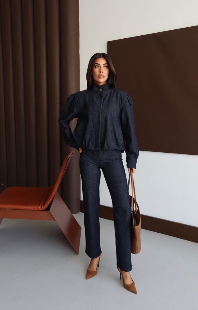 LACARINO Azul Marino Elegante Blazer De Un Solo Pecho Chaqueta Ropa al por mayor Formal