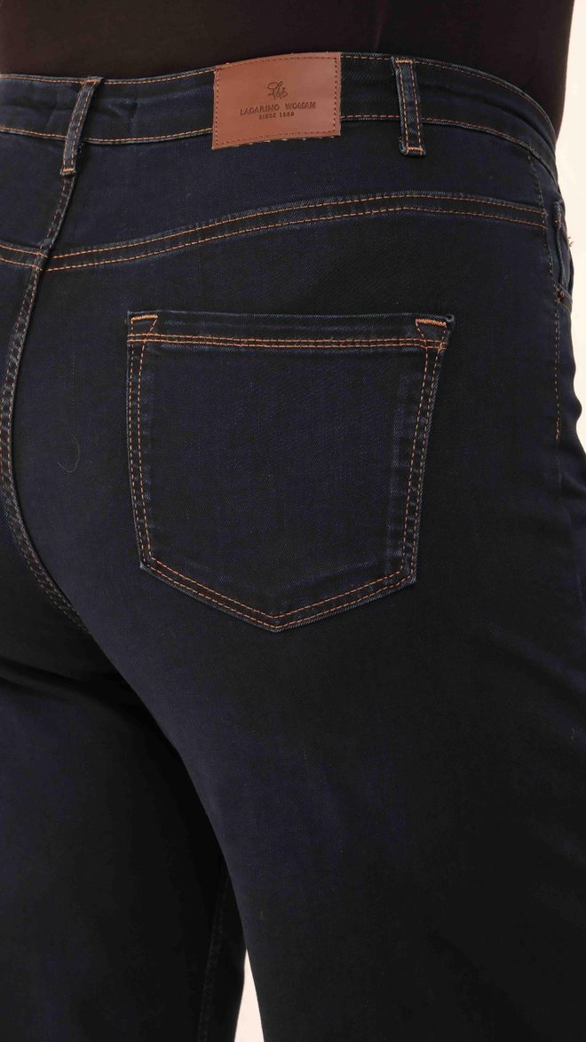 LACARINO Marineblaue Lässige Plus Size Mom Jeans Mit Hoher Taille Großhandelskleidung 5