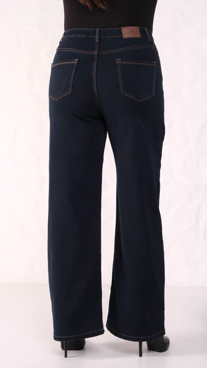 LACARINO Marineblaue Lässige Plus Size Mom Jeans Mit Hoher Taille Großhandelskleidung Arbeit