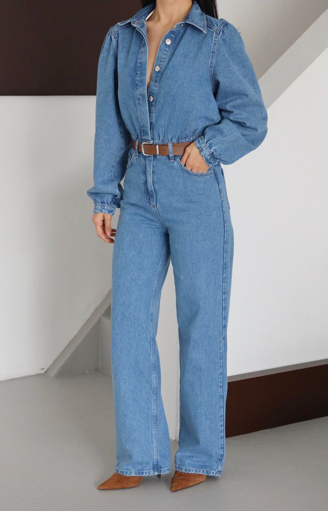 LACARINO Blue Vintage Casual Jumper Dress Wholesale Clothing Spring