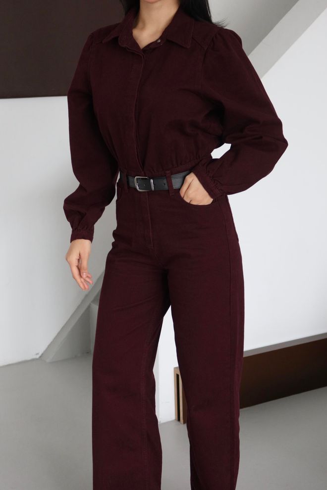 LACARINO Claret Red Jumper Dress With Notched Neck Wholesale Clothing Spring