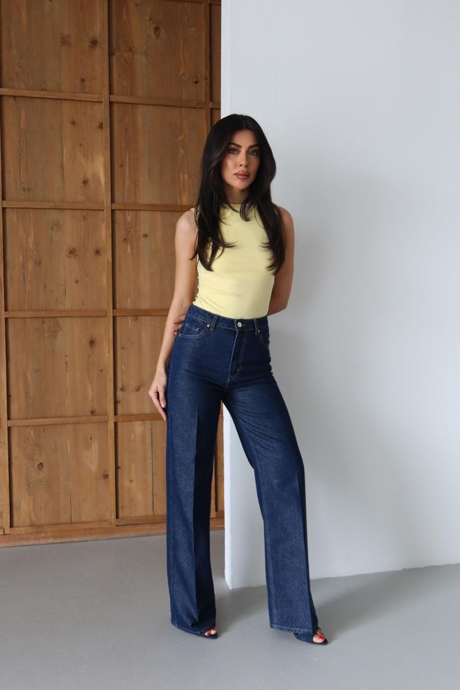 LACARINO Blue Casual Retro Elegant Formal Vintage Jeans Wholesale Clothing 1