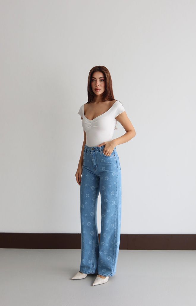 LACARINO Blue Mom Jeans High Waist Buttoned Casual Vintage Wholesale Clothing 1