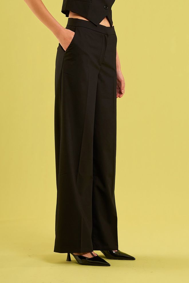 Lefon Pantalon À Jambes Droites Avec Poches Latérales Vêtements en gros Formel