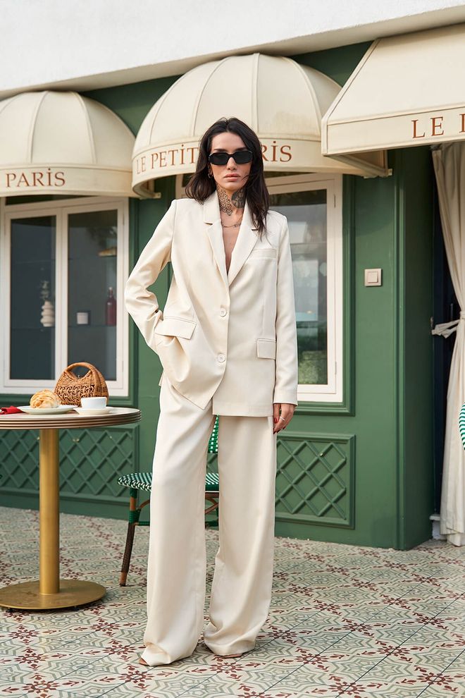 Lefon EN TECK PILELIİ PALAZZO PANTOLON Vêtements en gros Décontracté