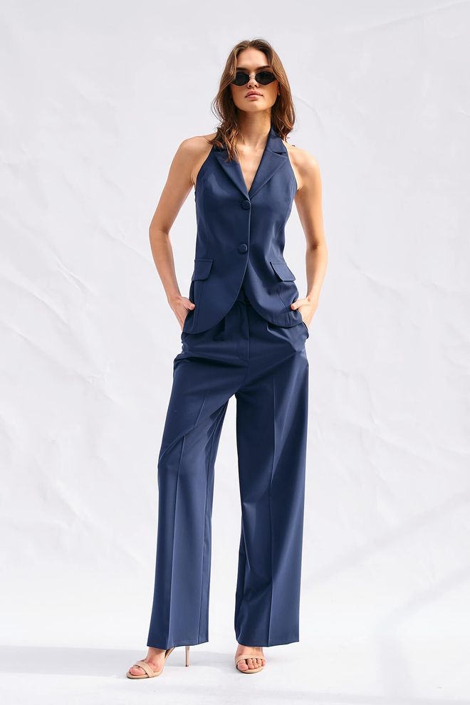 Lefon Double Buttoned Vest With Back Neckline Wholesale Clothing Dating