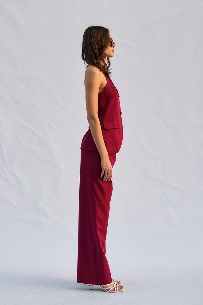 Lefon Double Buttoned Vest With Back Neckline Wholesale Clothing Birthday