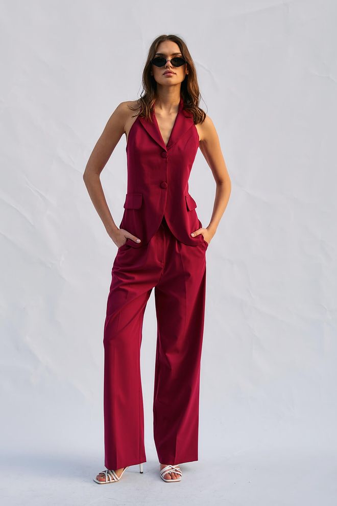 Lefon Double Buttoned Vest With Back Neckline Wholesale Clothing Dating