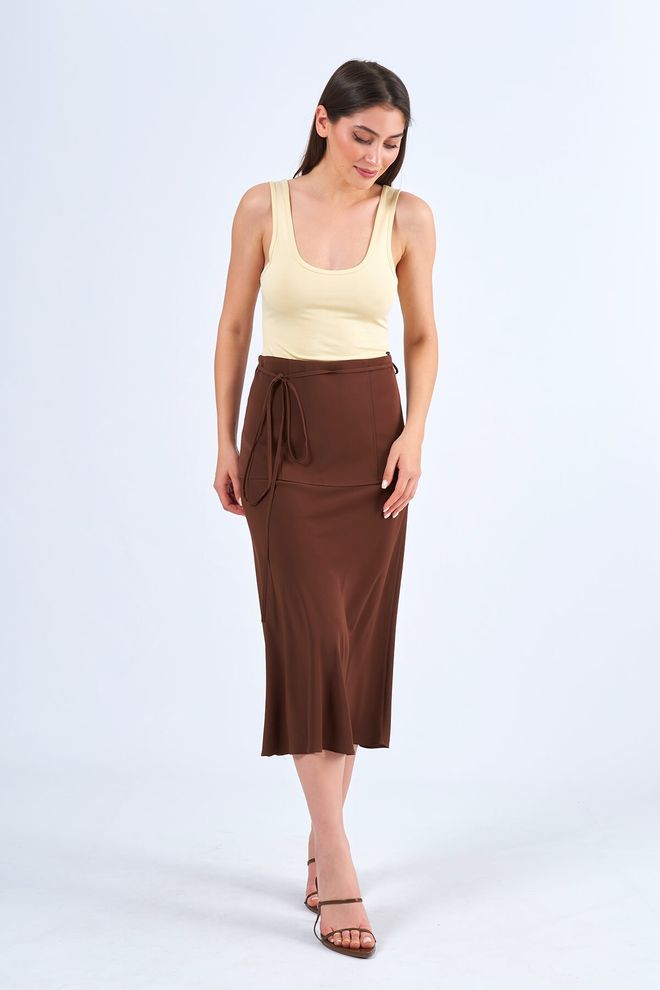 Lefon Canotta Con Spalline Spesse Con Scollo A U Gialla Abbigliamento all'ingrosso Casuale