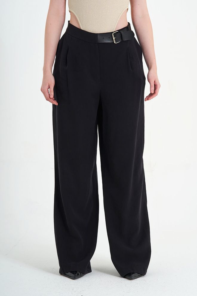 Lefon Palazzo Hlače S Detaljnim Pojasom Veleprodaja odjeće Elegantan